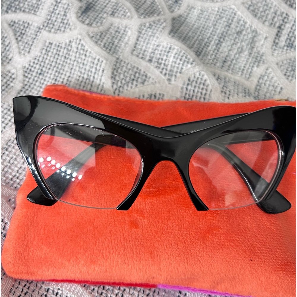 LADIES BLACK CAT STYLE CLASSIC EYE GLASS FRAMES